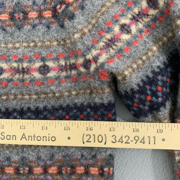 J Crew Sweater Womens Medium Lambs Wool Pullover Aztec Southwestern Winter - Picture 7 of 16